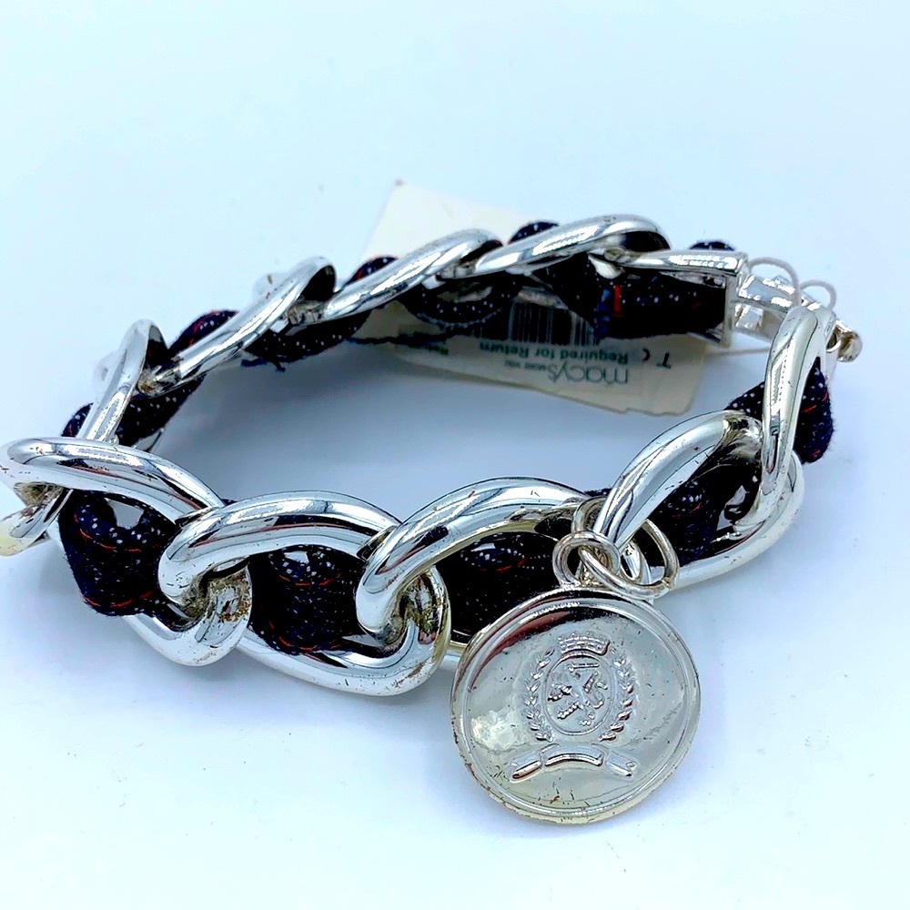 Tommy Hilfiger Silver Tone Chain Link Bracelet